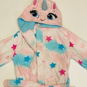 Saint Eve Unicorn Girl's Bath Robe, size XS 3/4